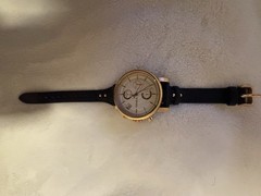 Fossil ES3838 Women’s Navy Leather 38mm Chronograph Watch