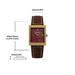 Quartz Square Watch for Men Women Tank Watch Luxury Gift Waterproof Wristwatch