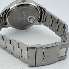 Azzaro Quartz Watch 45mm Men Silver Black Japan Movt Analog New Battery 8.75″
