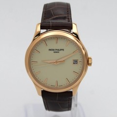 Patek Philippe Calatrava 18K Rose Gold Ivory Dial Automatic Men Watch 5227R-001