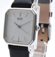 Seiko Socie 7321-5410 Quartz Octagon Silver Stainless Steel Ladies Watch Vintage