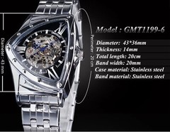 Forsining Mens Big 43mm Waterproof Triangle Luxury Watch. Great Gift Idea