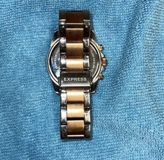 Express Women’s Two-Tone Stainless Steel Crystal Bezel Quartz Watch 50m
