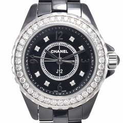 CHANEL J12 H2571 Diamond ceramic black Dial Quartz Ladies Watch P#149129
