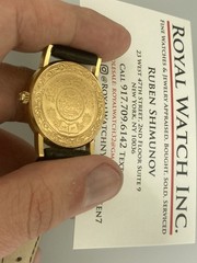 CORUM 35mm $5 Coin 1882 18k Gold Saudi Arabic writing with Diamonds Quartz