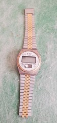 Vintage Mens UIT Chrono LCD Watch Stain Steel back Hong Kong Case As shown