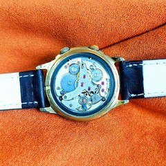 Soviet Vintage Men’s Watch Sekonda Soviet Wristwatch 18 Jewels Black Dial