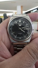 VERY RARE VINTAGE SEIKO CONCENTRIC BLACK DIAL 7009-8760 MENS AUTOMATIC