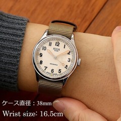 KUOE KYOTO OLD SMITH 90-002 38mm Ivory Dial Automatic Watch NEW Free Ship