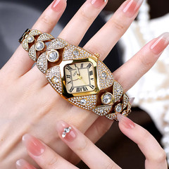 Nuevo reloj de pulsera de cuarzo para mujer con diamantes, resistente al agua