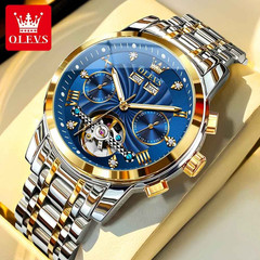 Automatic Mechanical Waterproof Watch Luxury Dial Strap Men Men’s