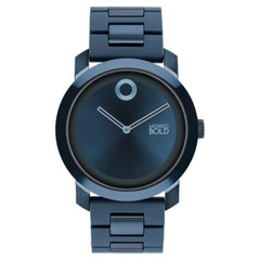MOVADO BOLD 3601057 TREND IMPULSE BLUE DIAL BLUE STAINLESS BRACELET MENS WATCH