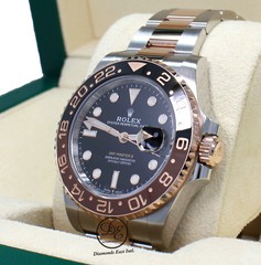 Rolex GMT-MASTER II 126711 ROOT BEER 18K Rose Gold /SS Ceramic B/PAPER *UNWORN*