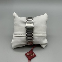 Burgi Womens Watch 36mm White Dial Diamond Stainless Steel New Battery 7.75″