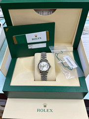 Rolex 279174 Lady-Datejust 28 mm Silver Roman Dial 18K Bezel Box & Card 2019