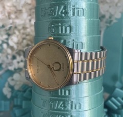 Tiffany & Co Portfolio Lucent Swiss Watch 33mm Two Tone Quartz Original Bracelet