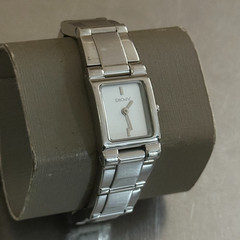 DKNY Women’s Watch Silver Tone Quartz Analog Water Resistant 3ATM 6.5 inch 18 mm
