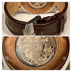 48mm MASTER CALENDAR Auto 20J Brown Decagon Bezel STUHRLING Mens Watch + Case