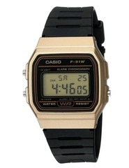 Casio Men’s Watch Vintage Quartz Chronograph Digital Dial Resin Strap F91WM-9A