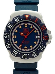 Tag Heuer 35mm Formula 1 Blue/ Red/ Silver Dial Quartz Swiss Watch! Ref: WA1210!