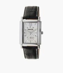 Heritor Automatic Frederick Leather-Band Watch – Silver / Black