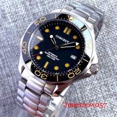 40MM New Japan NH35A Automatic Men Watch Sapphire Blue/Red/Green Dial Glass Back