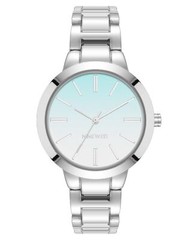 Nine West Women’s Bracelet Watch NW/3261BLSV Silver blue dial