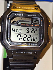 Casio Illuminator Digital Quartz WR100M 10-Year Battery Chrono Alarm Black