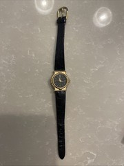 Givenchy Paris Gold watch With Black Leather Strap (Vintage)