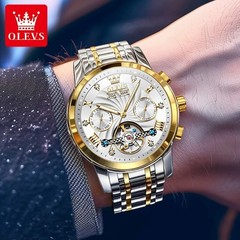 Automatic Mechanical Watch Waterproof Luxury Dial Strap Men Men’s