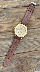 Marriage Watch – Swiss Vintage Movement 49mm, Hand Engraved Custom Gold Dial Dog