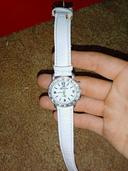 Riviera Women’s Quartz Analog Wristwatch White Dial Silver Case White Strap