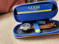 Vintage Guess Waterpro 97’Moonphase Date Day Dial St.Steel Men’s Watch Untested