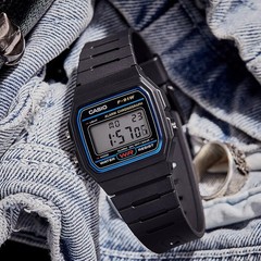 Casio F‑91W Series Retro Digital Watch LED Light Alarm Waterproof Quartz