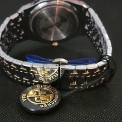 No-brand Men’s Silver and Green Watch