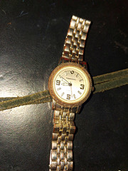 Cerentino Diamond Quartz Analog Watch Silver Tone Bracelet White Dial 30mm