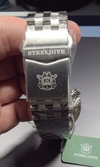 STEELDIVE SD1975 Mens Diver Watch Automatic 300m Seiko NH35 Tuna Black Red New