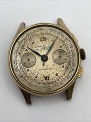 CHARLES NICOLET TRAMELAN 1082 CHRONOGRAPH WRIST WATCH, 17j, 36mm 18mm LUG RUNS