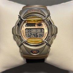 Casio Baby-G Digital Watch BG-162 Gray Orange WR 100m Alarm Chrono – Works!
