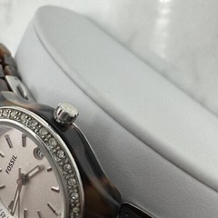 Fossil ES2680 Women’s Plastic Analog White Dial Quartz Genuine – NEW BATTERY