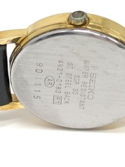 SEIKO Exceline Quartz Dress Watch 3 Hand Gold Dial Gold Case wrist 16.0cm/6.3in