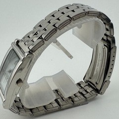 Composite Structures Quartz Watch Men Silver Rectangle Analog New Battery 7.75″