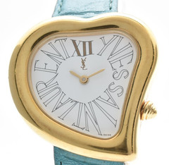 New battery!![EXC+5] Yves Saint Laurent Heart 30mm Women’s Watch Quartz JAPAN