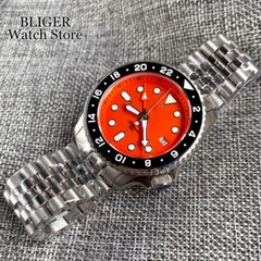 20ATM Waterproof NH34 GMT Watch Men NH34A Chapter Ring 120 Click Bezel Sapphire