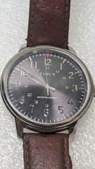 Vintage Timex Mens Watch Leather Band TW2R85700 New Battery 1.75″ Face Runs Fine
