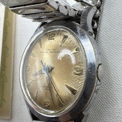CROTON AQUAMATIC Self-Winding LINEN Dial Wrist Watch 1956 360EL Runs READ PAPER!