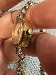 Dufonte by Lucien Piccard Wristwatch Gold Dial Bracelet Analog Quartz Running