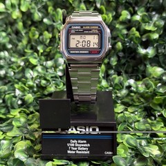 CASIO A158W-1CR Unisex Classic Silver Digital A158 Sport Watch WR 30M NEW