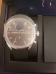 Pininfarina Sintesi Men’s Watch.Silver Case,gray dial And Blk. Flm Band. New