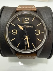 Bell & Ross Vintage BR123-95 Automatic Black PVD Aviation Watch Original Strap